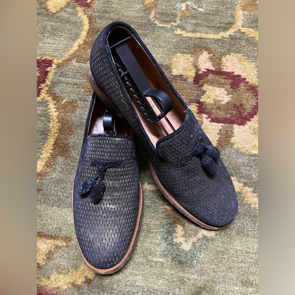 Paul Smith Steven Black & Gold Loafers With Tassel Sz 39,9 Women’s - Picture 3 of 15